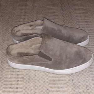 Vince Taupe Slip On No-Back Slides